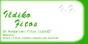 ildiko fitos business card